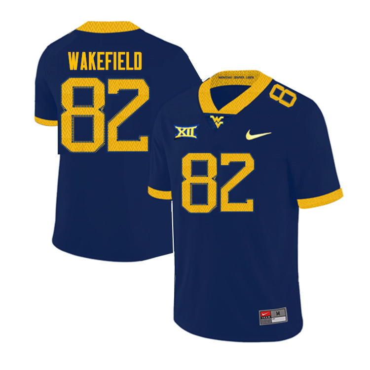Men #82 Keion Wakefield West Virginia Mountaineers College Football Jerseys Sale-Navy - Click Image to Close